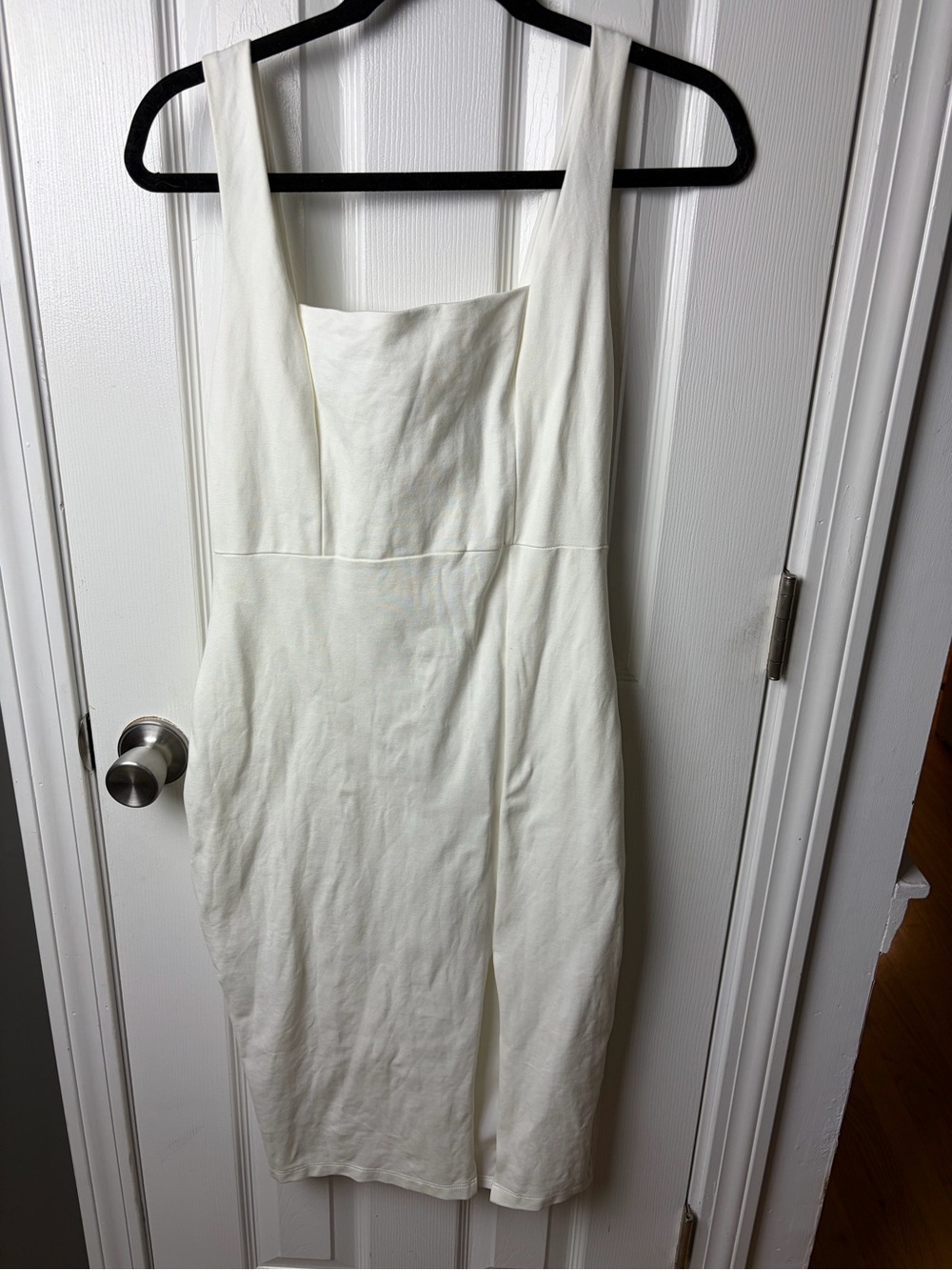 Lulu's White Square-Neck Bodycon Dress